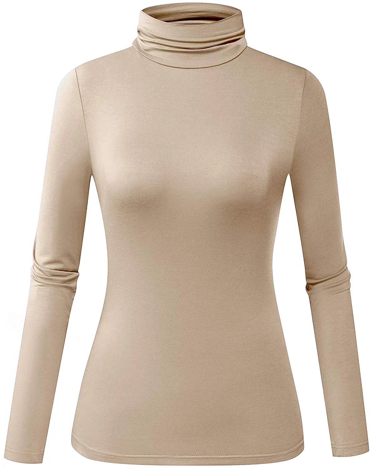 Herou Women's Long Sleeve Lightweight Soft Pullover Turtleneck Tops Shirts
