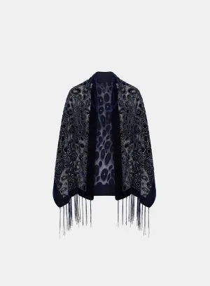 Leopard Print Fringe Hem Wrap Leopard Print Fringe Hem Wrap