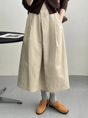 Pleated Solid Color High Waisted Loose Skirts Pleated Solid Color High Waisted Loose Skirts