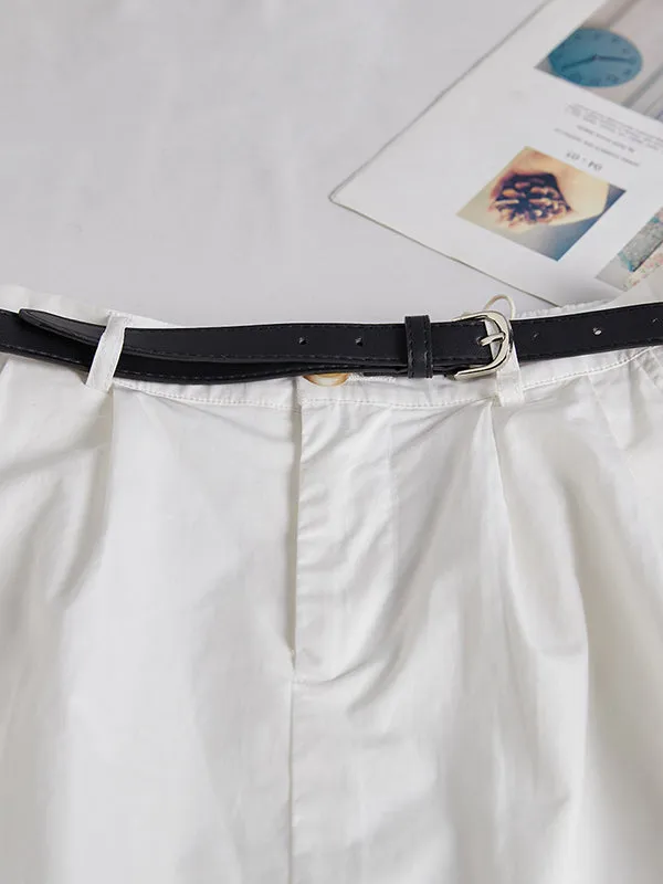 Pleated Split-Joint High Waisted Loose Skirts
