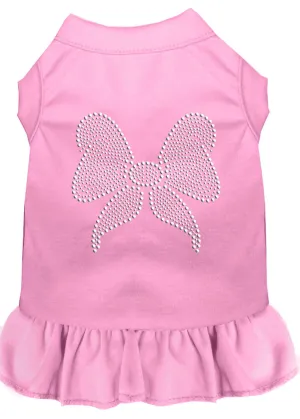 Rhinestone Bow Dress Light Pink Sm (10) Rhinestone Bow Dress Light Pink Sm (10)