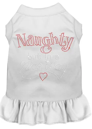 Rhinestone Naughty But In A Nice Way Dress White Xl (16) Rhinestone Naughty But In A Nice Way Dress White Xl (16)