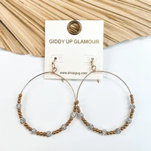 Sprinkle of Sass Circle Drop Beaded Earrings with Clear Rhinestone Beads